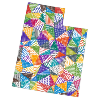 Kid Style Map Of Utah Illustration Sticker