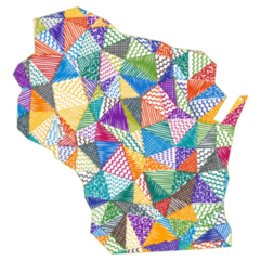 Kid Style Map Of Wisconsin Hand Drawn Sticker