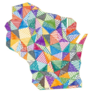 Kid Style Map Of Wisconsin Hand Drawn Sticker