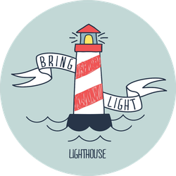 Kiddies Doodle Lighthouse Art Sticker