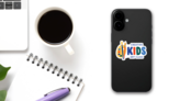 Kids Art Class Creative Educational Sticker on a Phone (New) example