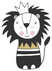 Kids Art Lion Sticker