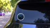 Killer Whale Family Circle Sticker on a Rear Car Window (New) example