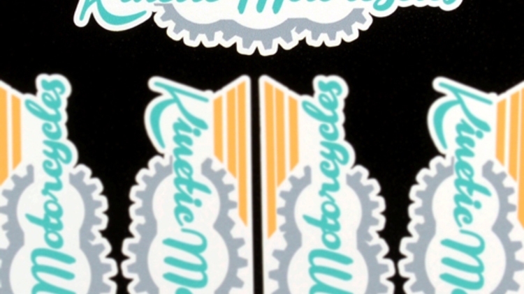Kinetic Motorcycles Custom Die Cut Stickers