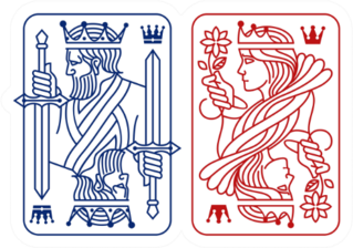 King And Queen Playing Card Illustrations Sticker