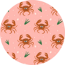 King Crab Vintage Ornate Illustration Sticker