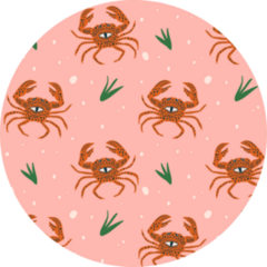 King Crab Vintage Ornate Illustration Sticker