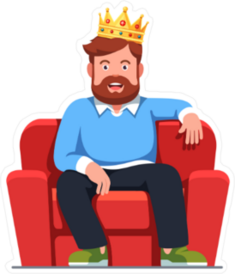 King of the Couch Sticker