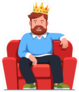 King of the Couch Sticker