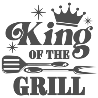 King Of The Grill BBQ Slogan Sticker
