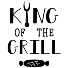 King Of The Grill Lettering Sticker