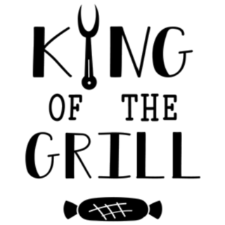 King Of The Grill Lettering Sticker