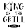 King Of The Grill Lettering Sticker