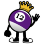 King Pool Ball Sticker