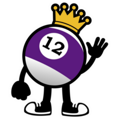 King Pool Ball Sticker