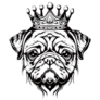 King Pug Sticker