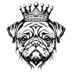 King Pug Sticker