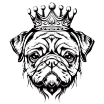 King Pug Sticker