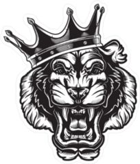 King Tiger Illustration Sticker