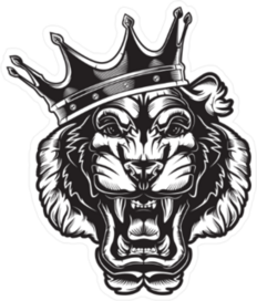 King Tiger Illustration Sticker