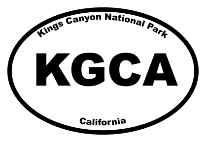 Kings Canyon National Park Oval Sticker
