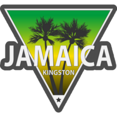 Kingston Jamaica Paradise Beach Poster Sticker