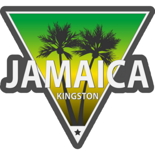 Kingston Jamaica Paradise Beach Poster Sticker