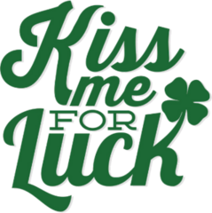Kiss Me for Luck Sticker