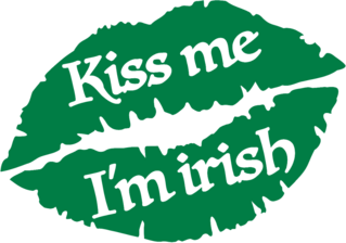Kiss Me Im Irish Lips Sticker