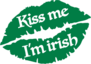 Kiss Me Im Irish Lips Sticker