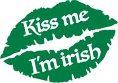 Kiss Me Im Irish Lips Sticker