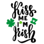 Kiss Me Im Irish Typography Sticker