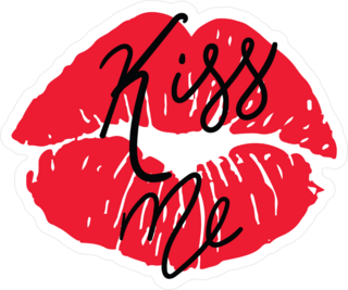 Kiss Me Lips Sticker