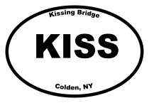 Kissing Bridge Oval Sticker