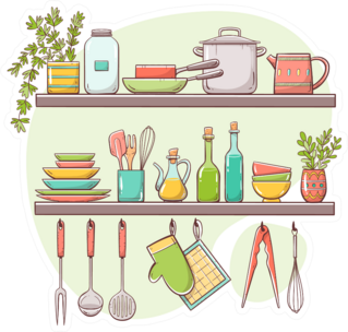 Kitchen Supplies Sticker