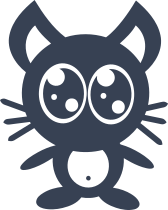 Kitten Cat With Big Eyes Sticker