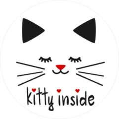 Kitty Inside Sticker
