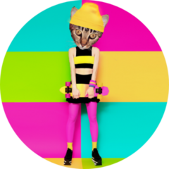 Kitty Skater Sticker