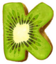 Kiwi Fruit K Sticker