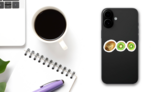 Kiwi Fruit Sticker on a Phone (New) example