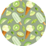 Kiwi Ice Cream Green Sticker