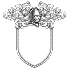 Knight Medieval Frame Sticker