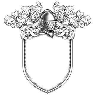 Knight Medieval Frame Sticker