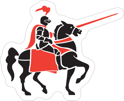 Knight on Horse Mascot Sticker