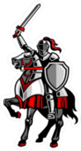 Knight Riding Horse Mascot Sticker