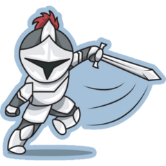 Knight Waving Sword Sticker