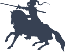 Knight With A Sword On Horse Sticker