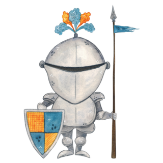 Knight With Shield Sticker