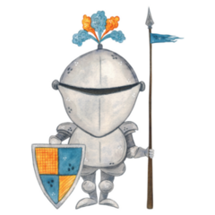 Knight With Shield Sticker
