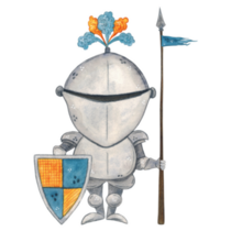 Knight With Shield Sticker